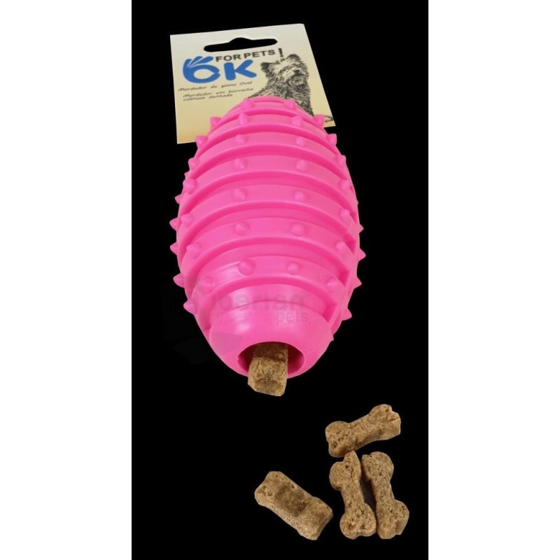Mordedor de goma (TPR) dentado oval 10cm