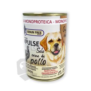 lata perro impulse 400 gr pollo
