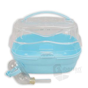 jaula de transporte para hamster con bebedero 23x16x15cm