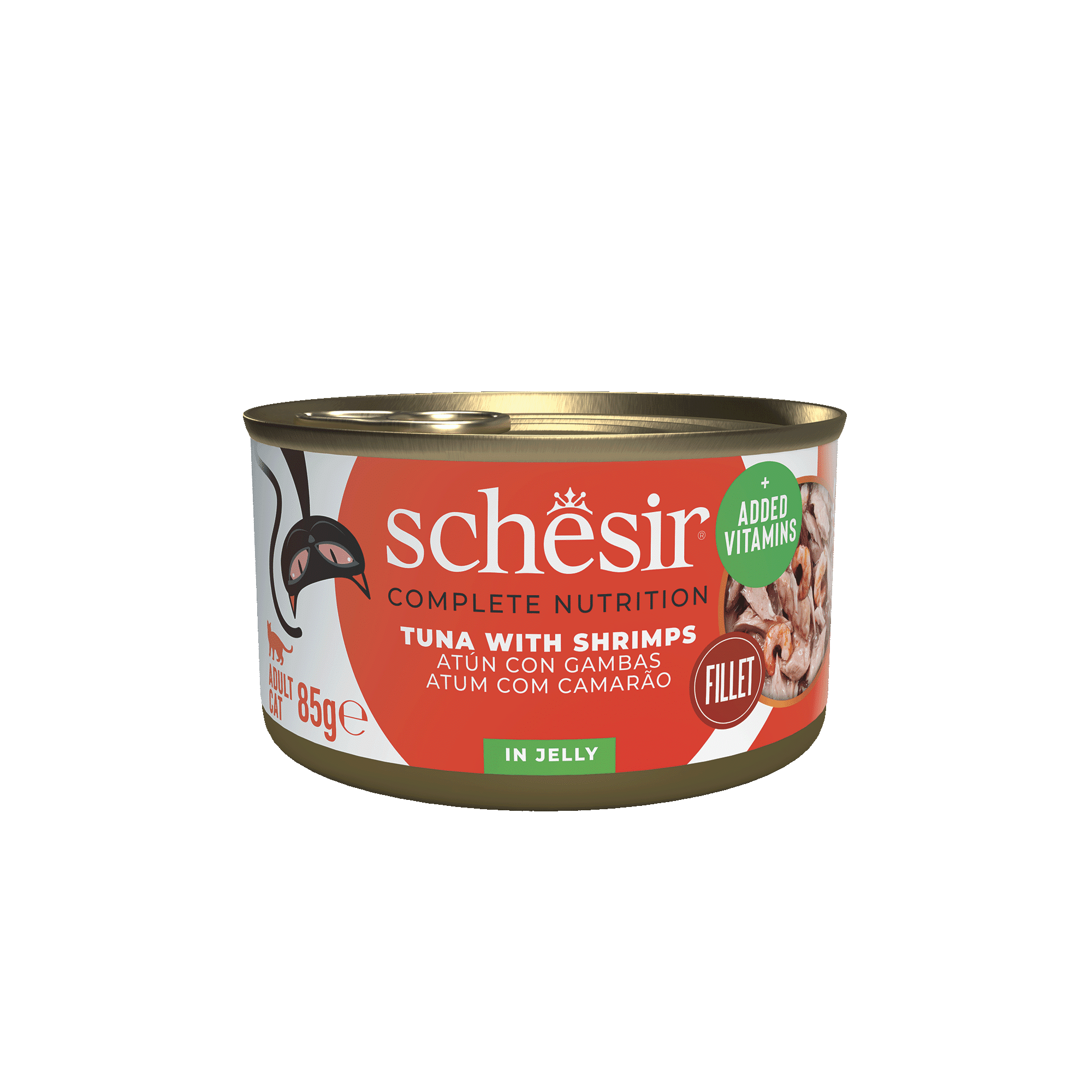schesir lata atún con gambas 85g alimento completo