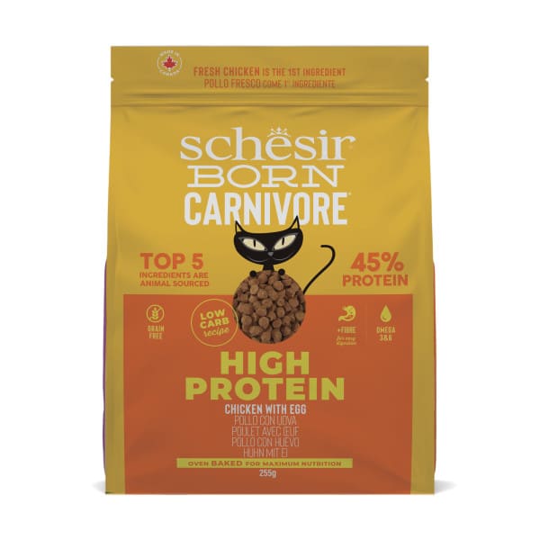 schesir pienso born carnivore pollo con huevo 255 gr