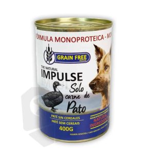 lata perro impulse 400 gr pato