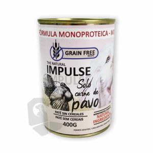 lata perro impulse 400 gr pavo