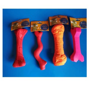 surtido juguetes latex grandes en forma de hueso 21 23cm (4uds)