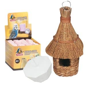 NIDOS, MATERIAL PARA NIDOS Y PIEDRAS MINERALES