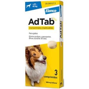 AdTab Comprimido Masticable Antiparasitario 22 -44 kg 3 comprimidos