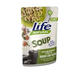 SOPA LIFE CAT  CON POLLO CON JAMÓN Y ALGAS 60 gr