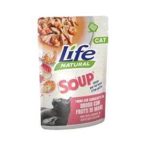 SOPA LIFE CAT ATÚN CON GAMBAS Y MARISCO  60 gr