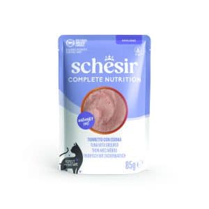 SCHESIR SOBRES 85 gr ATÚN CON MERO EN MOUSSE NUTRICIÓN COMPLETA