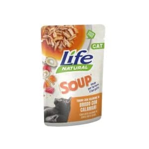 SOPA LIFE CAT ATÚN CON SALMON Y CALAMARES  60 gr