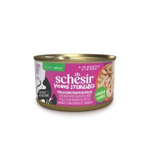 SCHESIR GATITOS ESTERELIZADOS POLLO CON HIGADO DE POLLO 85 GR